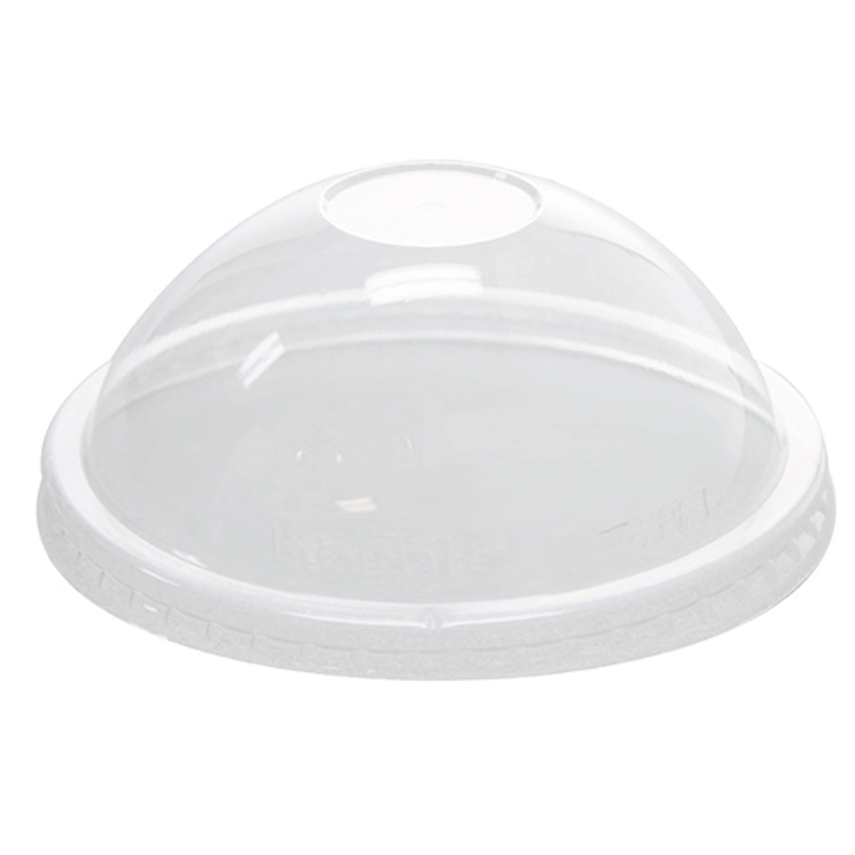 102mm Rim PET Food Container Dome Lid No Hole 1000ct for 16oz Froyo Cup Vitality