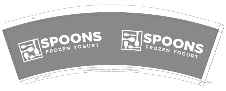 16oz Ice Cream/ Frozen Yogurt Custom Printed  Cups 1000ct 20x50