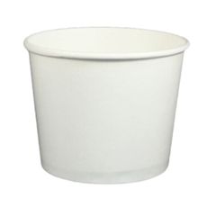 12oz White Ice Cream / Froyo Paper Cups 112mm 1000ct - Vitality Bowls