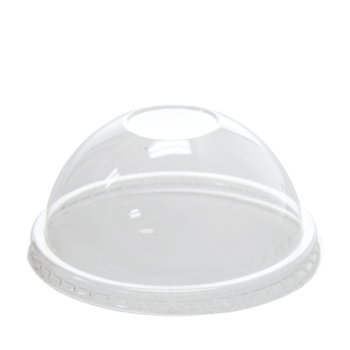 96mm Rim PET Food Container Dome Lid No Hole 1000ct