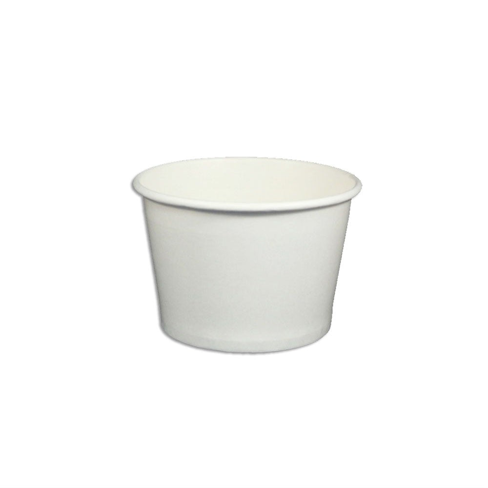 8oz White Ice Cream / Froyo Paper Cups 1000ct - Van Leeuwen