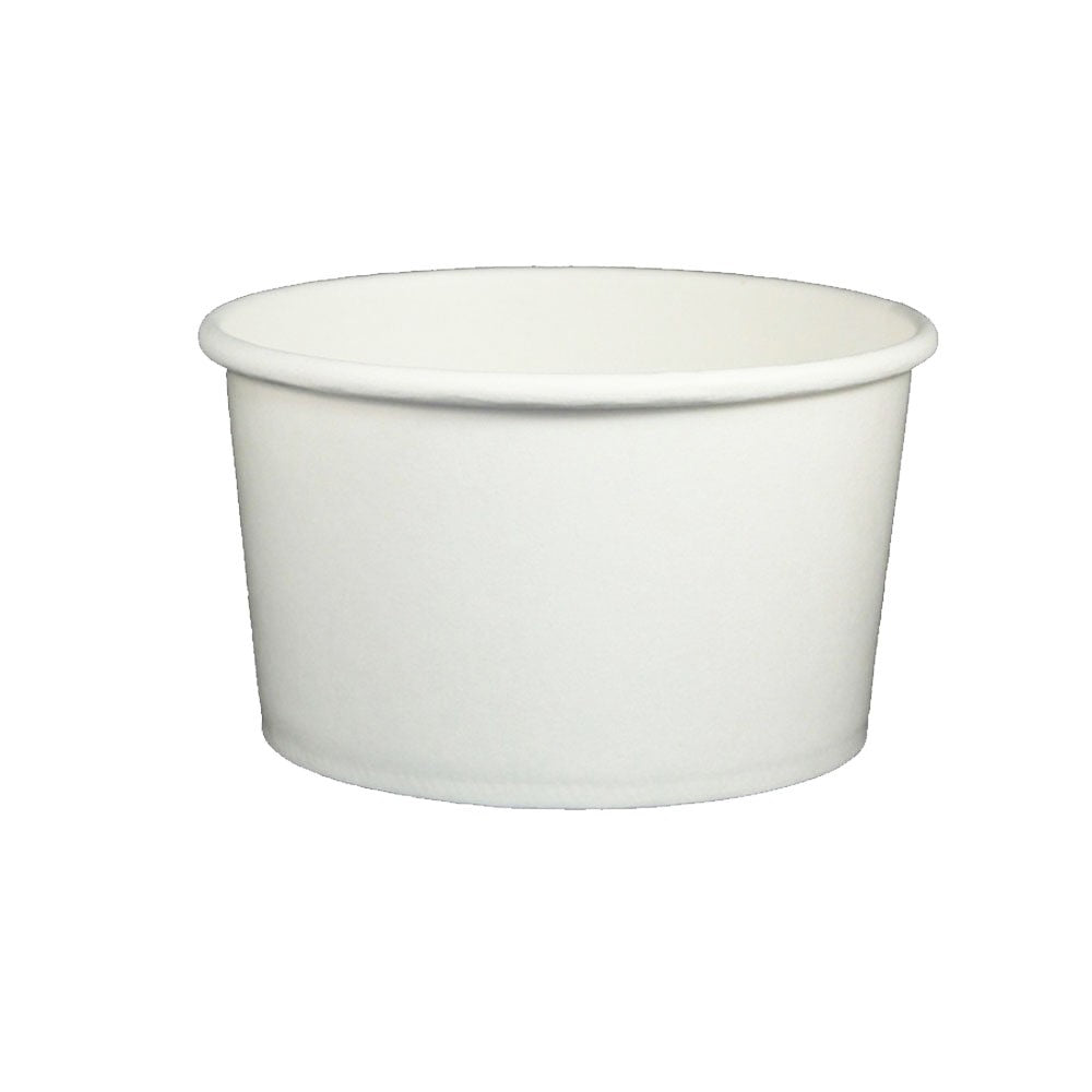 20oz White Ice Cream / Froyo Paper Cup 127mm 600ct