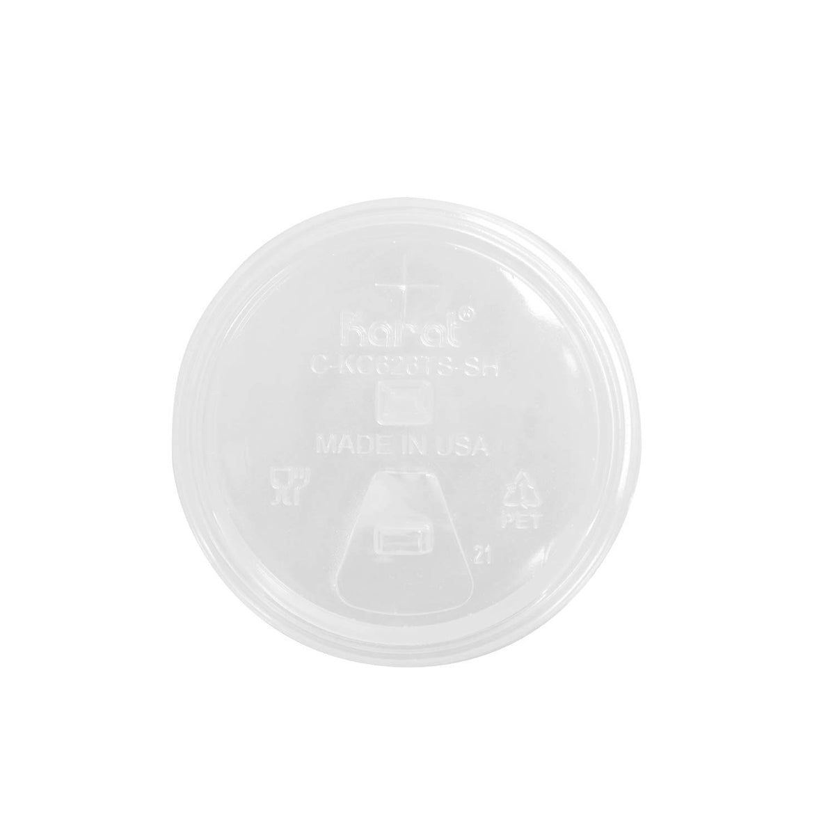 Strawless Lids for 98mm PET cups 12, 16, 20 and 24oz, 1000ct - Karat Brand