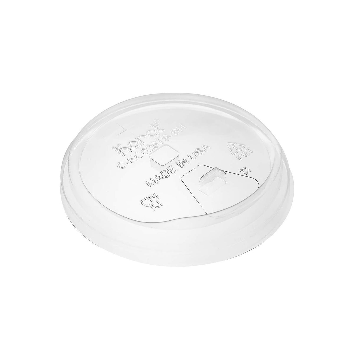 Strawless Lids for 98mm PET cups 12, 16, 20 and 24oz, 1000ct - Karat Brand