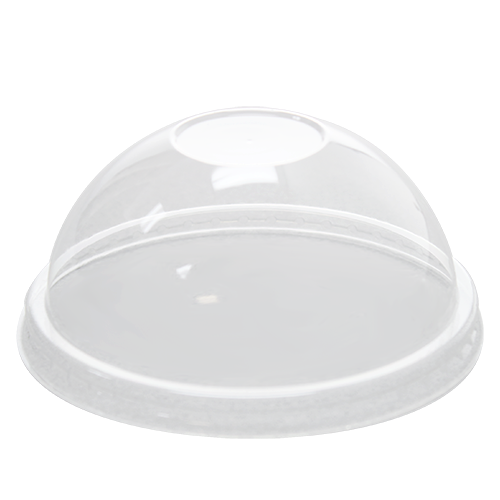 Frozen Solutions 112mm Rim PET Foot Container Dome Lid No Hole 100ct - VanLeeuwen