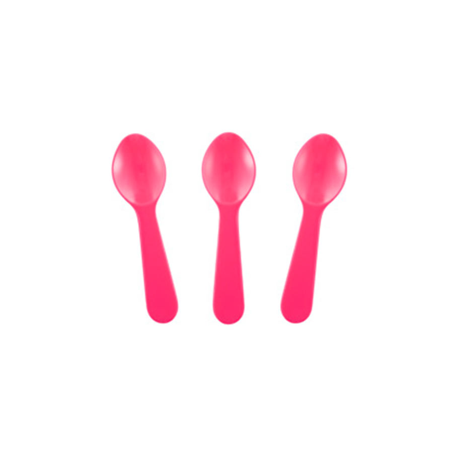 Mini Round Taster Spoons Pink - 3,000ct