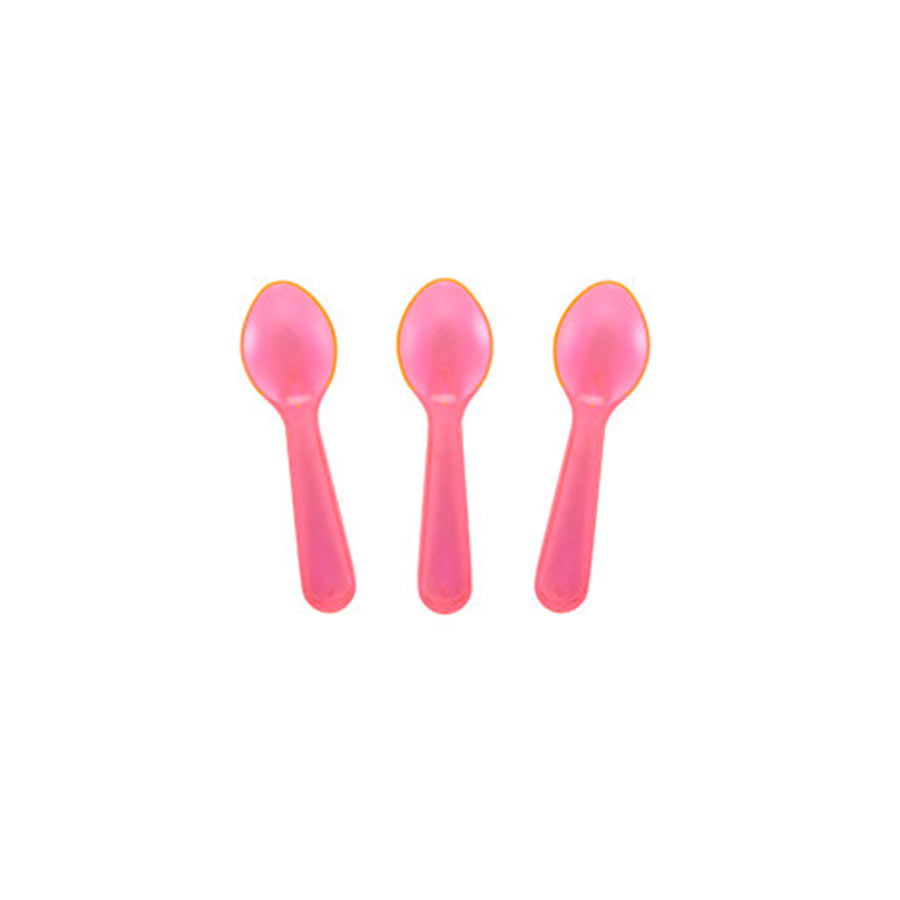 Mini Round Sample Taster Spoons 3000ct Translucent Pink